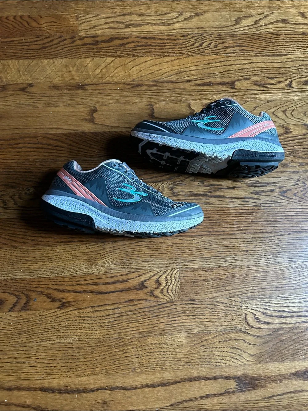 GDEFY Athletic Walking Running Shoes Women’s Size 9.5 Gray Pink Teal - Picture 7 of 14